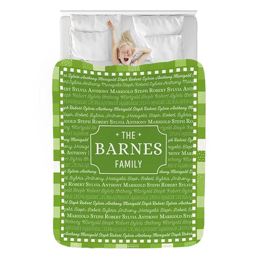 I See Me! Grandpa's Family Personalized Blanket - Custom Name Blanket - Sherpa Throw Blanket