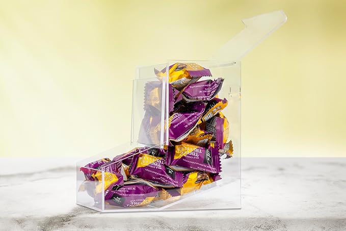 Candy Dispenser - Bulk Acrylic Storage Holder with Two Lids for Countertop or Wall Mount - Store Chocolate, Treats, Sweets, and Snacks (2)