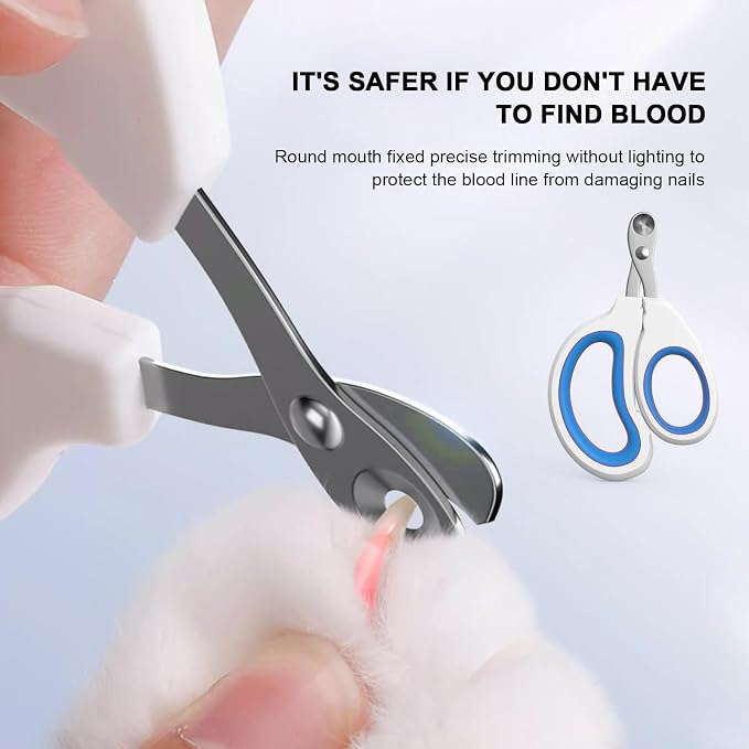 Aogeili Cat Nail Clippers - Stainless Steel, Non-Slip, Safe for Small Pets | Practical Pet Nail Clipper For Small Animals. Ergonomic Non-Slip Handle For Safe, Easy Trimming At Home For Kittens & Puppies