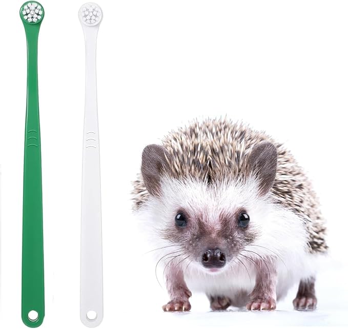 Mini Pet Toothbrush Mini Head Soft Bristles Gentle Pet Toothbrush for Small Pets Dental Care Hedgehog Rat Ferret Grooming Accessories (2PC)