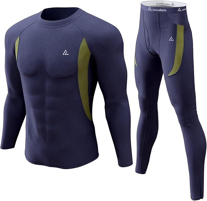 CL convallaria Thermal Underwear Long Johns Set Mens Winter Gift Hunting Gear Sport Base Layer Bottom Top