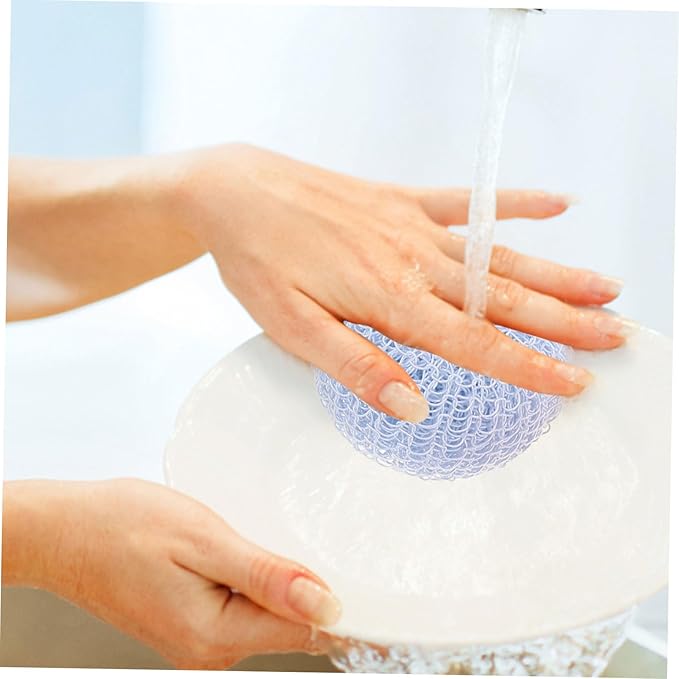 Kitchen Scrub Brush Dish Cleaning Brush Long Handle Replacement Heads Scrub for Cleaning Dishes Pots Pans
