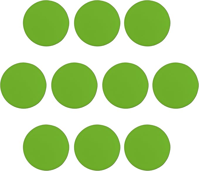 10 Round Foam Bud Coasters Pack, 4 inch - PU Foam, Party Favor - Lime Green