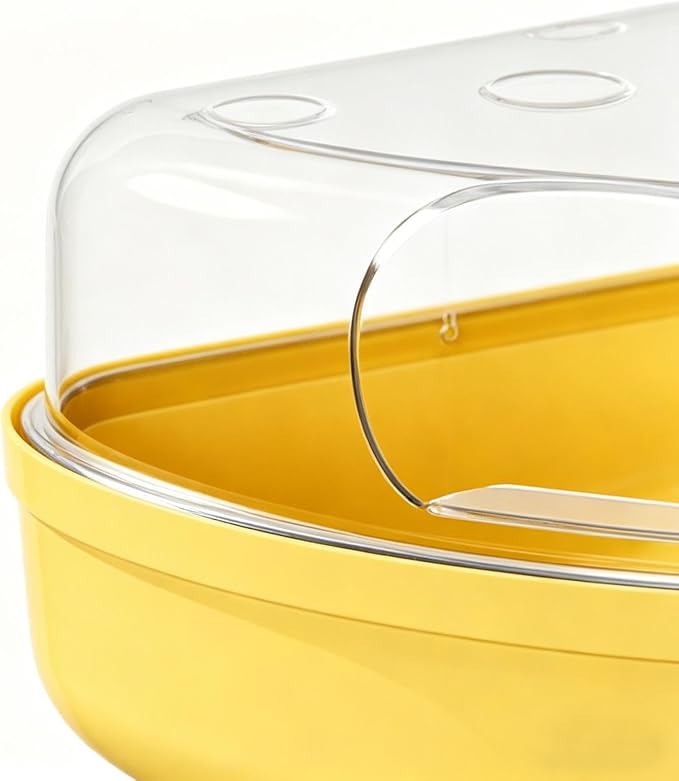 Hamster Bath Tub Bathing Digging Transparent Leakproof | Hamster Cage Bathing Sand Box for Mouse Chinchilla Enrichment Play Sleeping Foraging Potty
