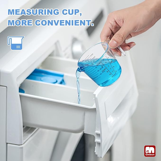 GMISUN Laundry Detergent Soap Dispenser, Liquid Laundry Detergent Dispenser, Container for Farmhouse Laundry Room Decor, Organizer for Liquid DetergentSoftenerBleach Storage Bottle(64 Oz Set of 3)