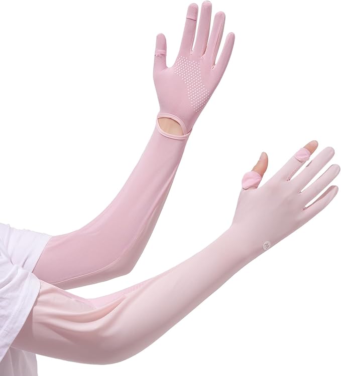 Women Driving Gloves – Full Finger, Lightweight Breathable UV Sun Protection, Touchscreen Gloves for Summer