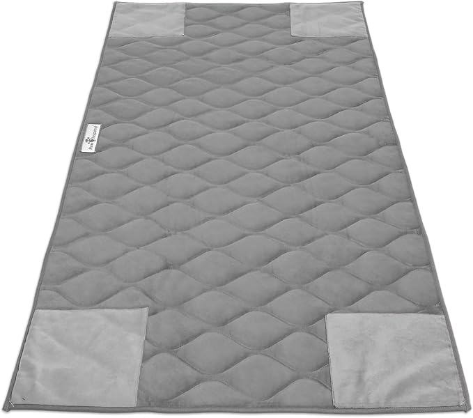 Paw Inspired PopCorner Guinea Pig Cage Liners | Washable Fleece Bedding or Pet Bed Mat for Small Animals | Super Absorbent Pee Pad with Reinforced Corners and Waterproof Bottom (C&C 2x4, Gray)