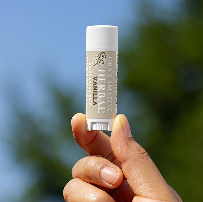 Soothing Natural Vanilla Lip Balm, Beeswax, Calendula Lip Balm, Dry Cracked Lips, Perioral Dermatitis, Organic Coconut Oil No Synthetic Fragrance