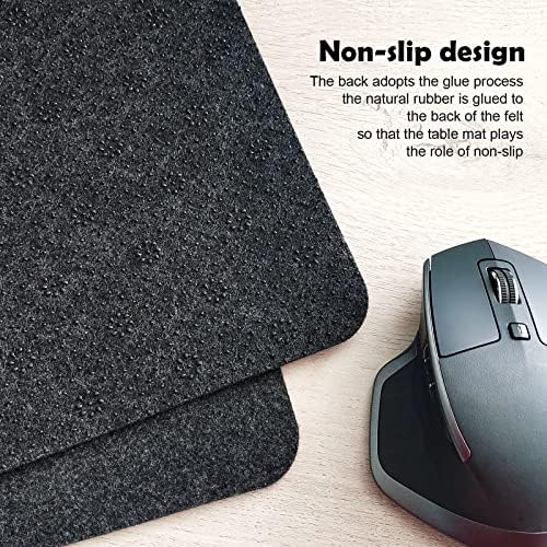 DAWNTREES Large Felt Desk Mat,39.4''x19.69'' Full Keyboard and Mouse Pad