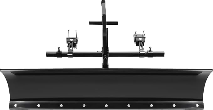 60 In Universal Black Snow Plow Blade Compatible with 5ft Wide Zero Turn Mowers Snow Plow Powder Coated Adjustable Durable