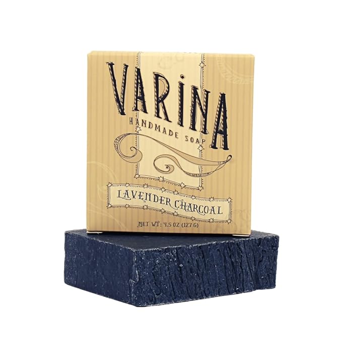 Organic Lavender Activated Charcoal Bar Soap - Gentle Cleansing for Sensitive Skin, Herbal and Mint - 3 Pack - Experience Healthy and Glowing Skin