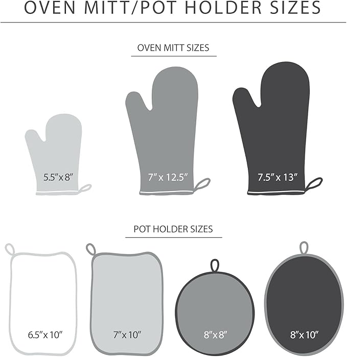 KITCHENAID Ribbed Soft Silicone Oven Mitt 2-Pack Set, 7.5"x13", Blue Willow
