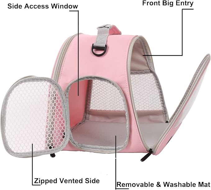 Bearded Dragon Carrier,Lizards Cage,Hamster Outdoor Used,Small Animal Travel Carrier for Sugar Glider Hedgehog Rat Parrot Bird Guinea Pig, Portable Guinea Pig Travel Carrier for Two