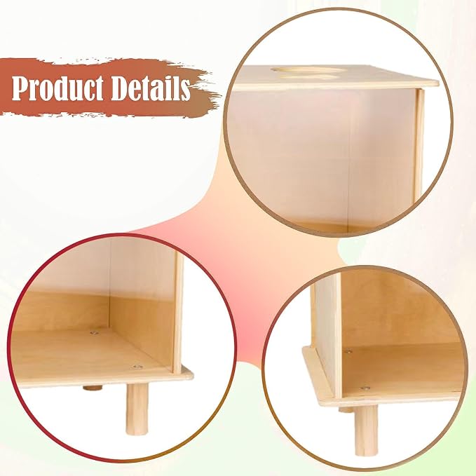 Hamster Digging Box Sand Bath Container - Sturdy Hideout & Play Area for Hamsters, Rats, Lemmings & Small Animals- Large