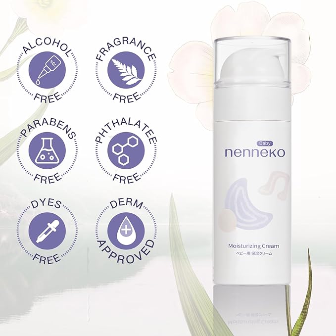 NENNEKO Baby Moisturizing Lotion – Daily Hydration for Dry & Sensitive Skin, Organic Baby Cream with Nourishing Formula, Fragrance-Free & Non-Comedogenic, Gentle & Safe for Newborns
