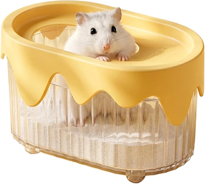 Small Pet Bath Box, Hamster Sand Toilet, Chinchilla Baths House | Small Animal Sand Bath Box for Chinchilla, Dwarf Hamster, Gerbil Guinea Hedgehog