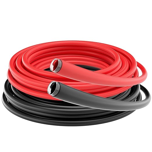 ELECFUN 3/16 Inch 16Ft Waterproof Heat Shrink Tubing Roll, 3:1 Marine Grade Adhesive Lined Heat Shrink Tube, Dual Wall Sealing Oil-Proof Wear-Resistant Wire Cable Wrap (8ft Black & 8ft Red)