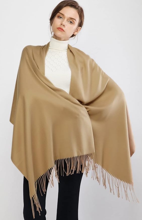 RIIQIICHY Women's Scarf Pashmina Shawls and Wraps for Evening Dress Bridesmaid Wedding Bridal Winter Warm Long Large Scarves