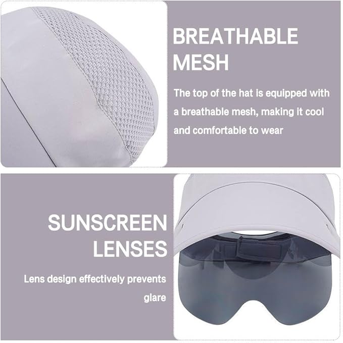 Face_Shield Protector Sun Visor Hat UV Protection Summer Sun Cap Great for Oudtoor Hiking Camping Golf Tennis Cycling
