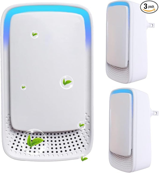 3 Pack Plug In Air Ionizers-Negative Ion Air Purifier for Home Silent Work Air Cleaner for Bathroom,Living Room,Office,Kitchen,Pet Room,Portable Ionic Air Purifier for Bedroom(3)