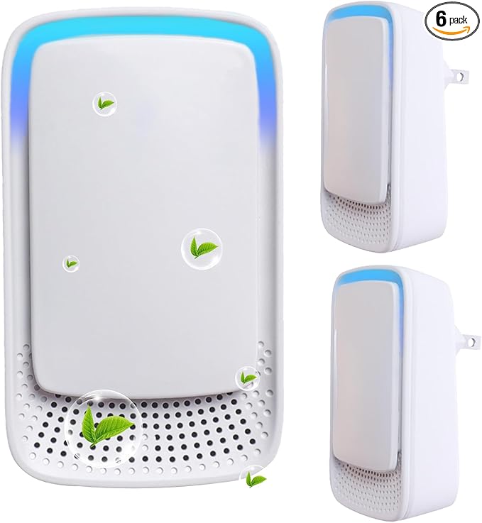 6 Pack Plug In Air Ionizers-Negative Ion Air Purifier for Home Silent Work Air Cleaner for Bathroom,Living Room,Office,Kitchen,Pet Room,Portable Ionic Air Purifier for Bedroom(6)