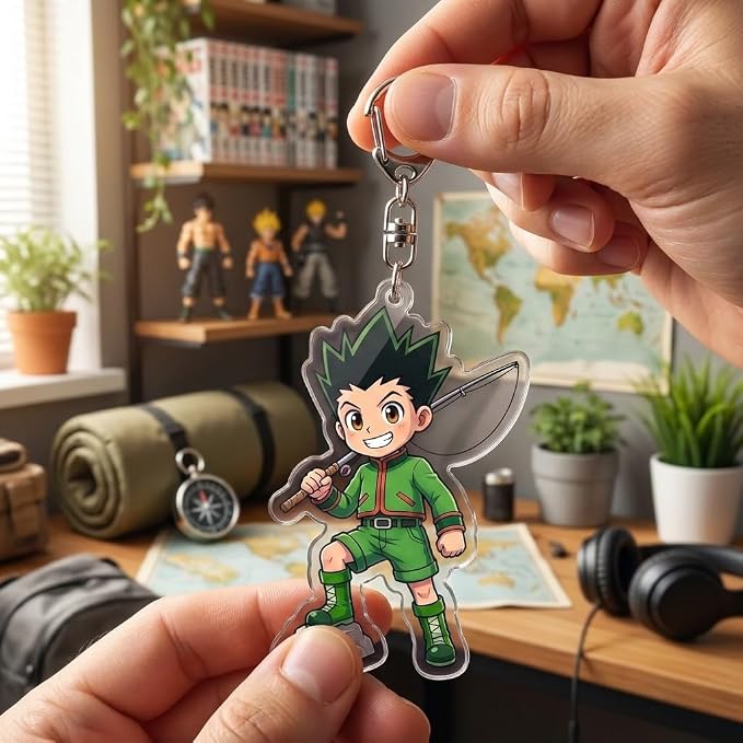 PumpCar Acrylic Keychain Double-Sided Charm Key Ring with Metal Clip Backpack Charm Bag and Car Key Accessory Collectible