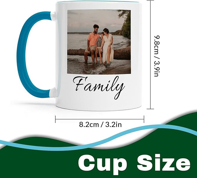 Custom Mug - Personalized Coffee Mug with Image, Logo, or Text | Custom Photo Cup | Customized 11 Oz Ceramic Tea Cup Taza Personalizadas Custom Gifts for Men & Women