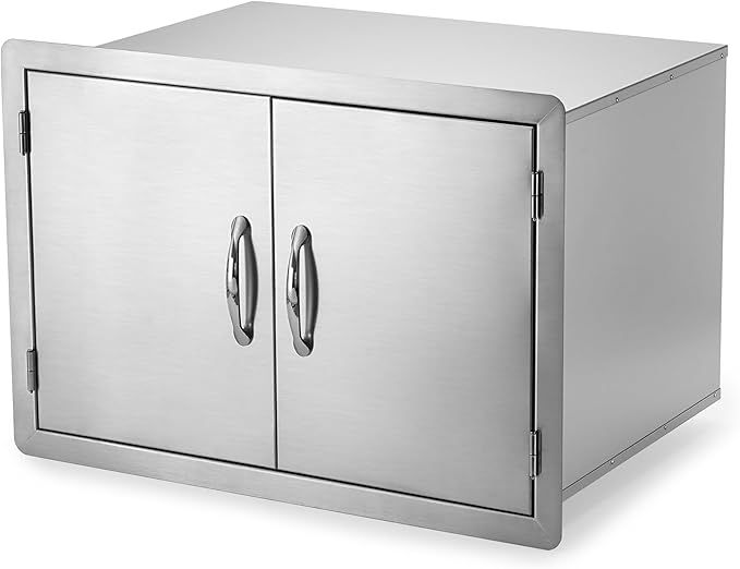 Stanbroil Stainless Steel Outdoor Kitchen Double Door Dry Storage Pantry, 30- Inch