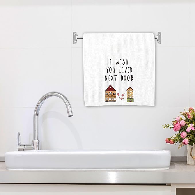 Tea Towel for Female Friends, Friendship Gift for Friends, Water-Absorbent Quick-Drying Dish Towel 16 * 24in