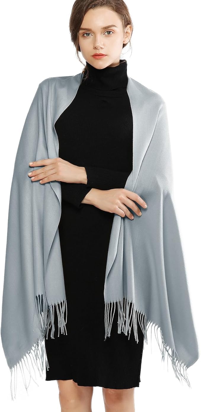 RIIQIICHY Women's Scarf Pashmina Shawls and Wraps for Evening Dress Bridesmaid Wedding Bridal Winter Warm Long Large Scarves