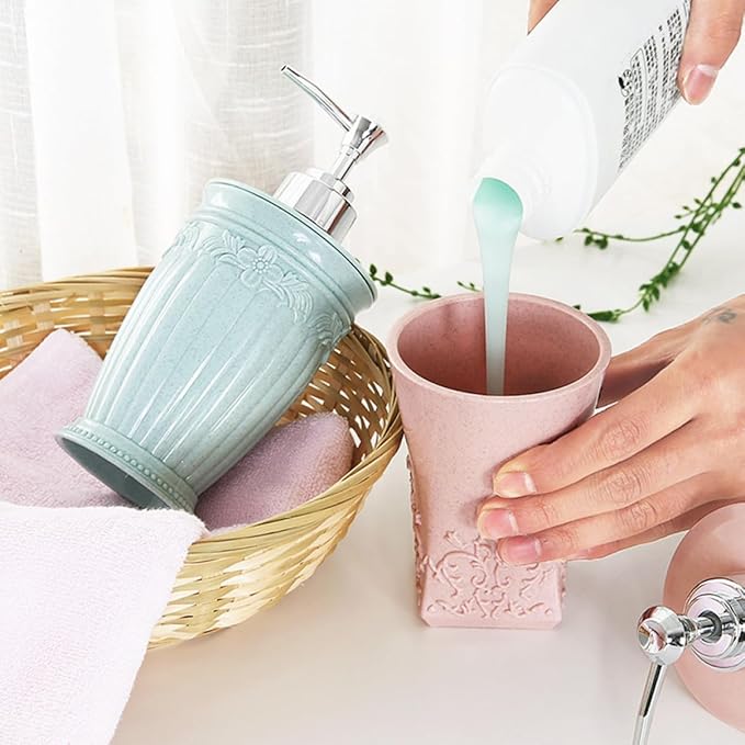 Eco-Friendly Reusable Plastic Pump Bottles for Shampoo Hand Soap Lotion Refillable Portable