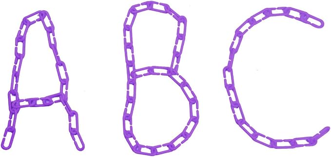200Pcs Purple C-Clips Plastic Chain Links for Birds & Small Pets | Non-Toxic Safe & Durable. Chew-Resistant For Indoor/Outdoor. C-Clip Snaps Together Easily. Plastic Chain Toy For Small Pets