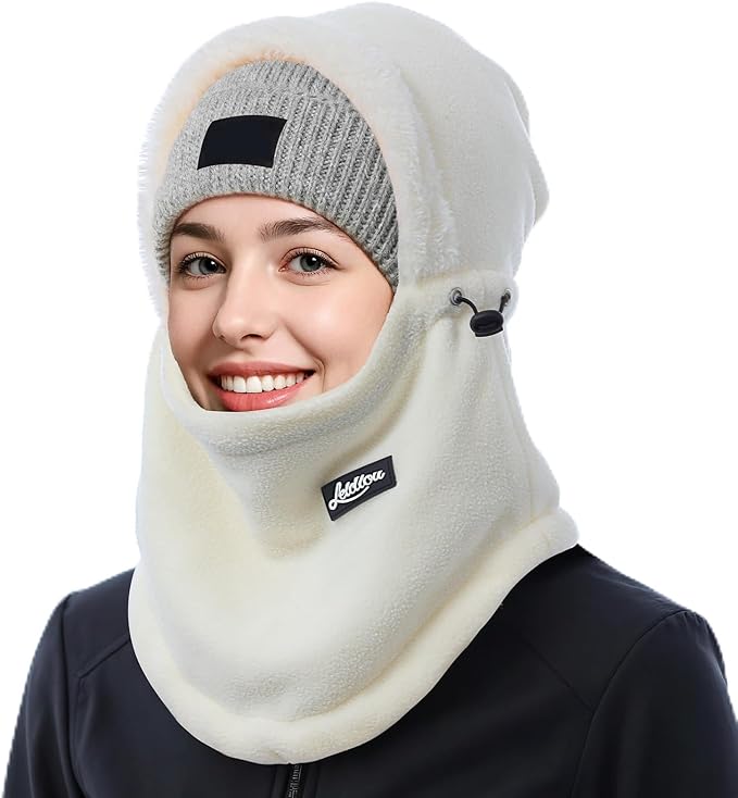 Balaclava Ski Mask for Women Winter Fleece Windproof Face Mask Neck Warmer Scarf Helmet Hood Outdoor