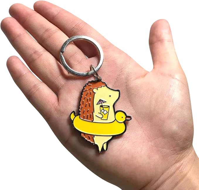 Cute Key chain Pendant Hedgehog Keychain Animal Shape Style Novelty Pineapple Cat Gifts Keyring for Women Men