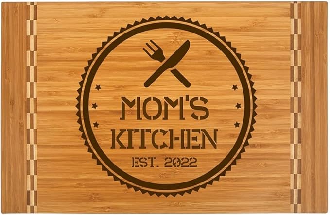 Personalized Bamboo Cutting Board | Laser Engraved | Fully Customizable Designs | Perfect for Wedding Gifts, Anniversaries, Birthdays, New Home Gifts (10x15)