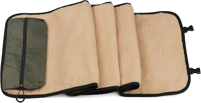 TOURBON Shooting Hunting Roll-up Gun Cleaning Mat Pad with Tool Storage Pocket
