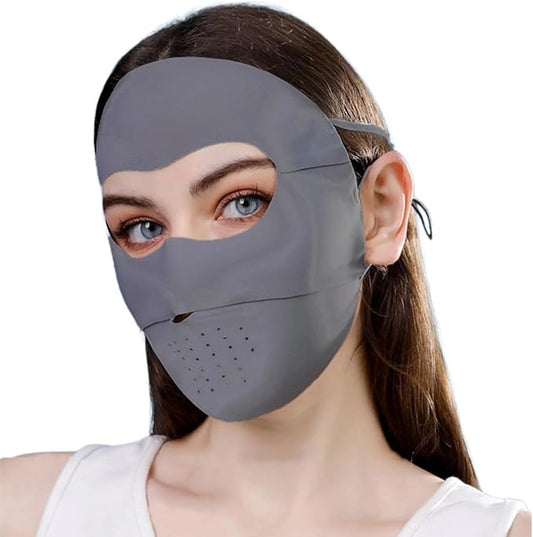 Full-Face Sun Protection Mask Face Cover Summer Breathable UV Protection Outdoor Wear for Women