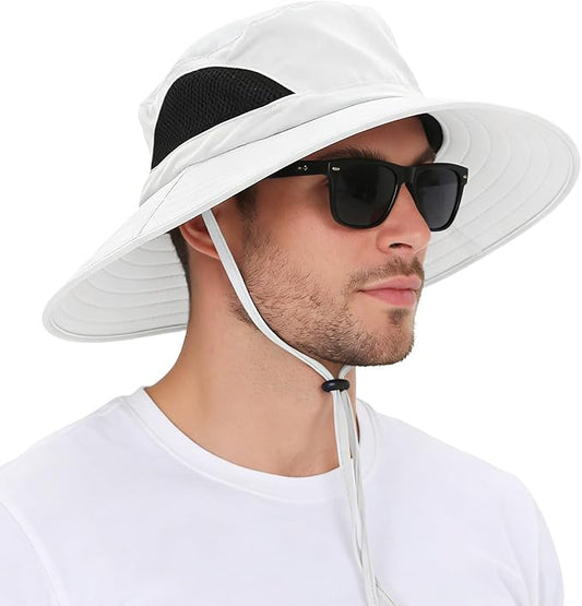 EINSKEY Wide Brim Sun Hat, UPF 50+ UV Protection Waterproof Packable Bucket Hat for Men & Women, Fishing Hiking Beach Garden