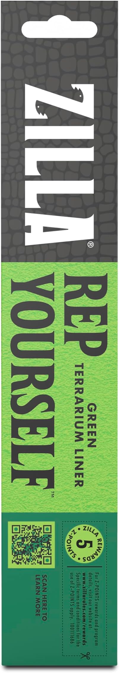 Zilla Reptile Carpet Terrarium Floor Liner, Green, 10G, 9.75 x 19.75 | Substrate for reptile tank, enzyme-treated odor control, rinse-clean absorbent floor liners