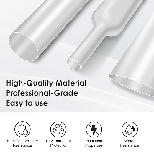 ASHINER Clear Heat Shrink Tubing Kit - 580Pcs EVA Material in 11 Sizes - Ideal for Electrical Insulation, Repairs, and Wire Connectors with User-Friendly Design and Storage Case