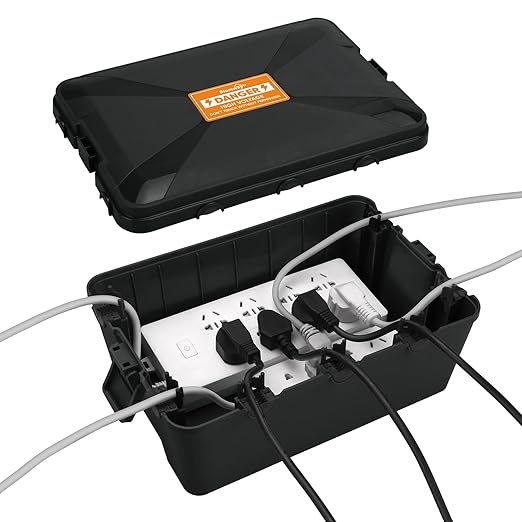 Blumway Large Outdoor Electrical Box (12.5x8.5x5 inch), IP54 Waterproof Outdoor Outlet Extension Cord Cover Weatherproof, Protect Outlet, Plug,Power Strip,Timer, Socket,Holiday Light