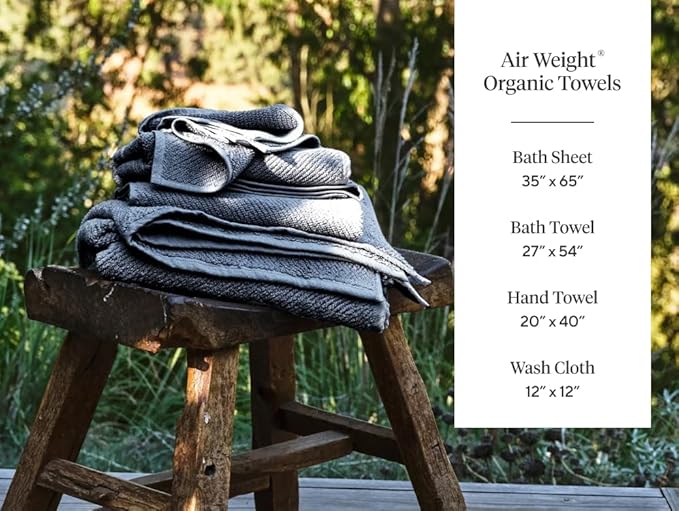Coyuchi Air Weight Organic Towels, Hand Towel - Alpine White (20" x 40")