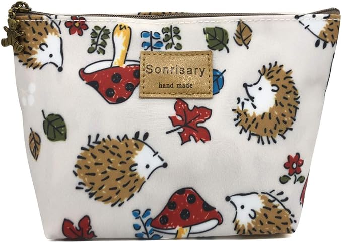 Hunger Hedgehog Print Make-Up Cosmetic Bag Carry Case, 14 Patterns (P1141702)