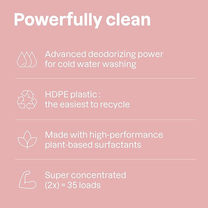 ATTITUDE Baby Laundry Detergent Liquid, EWG Verified, Safe for Baby Clothes, Infant, Newborn, Vegan, Naturally Derived Washing Soap, HE Compatible, (Pack of 6)