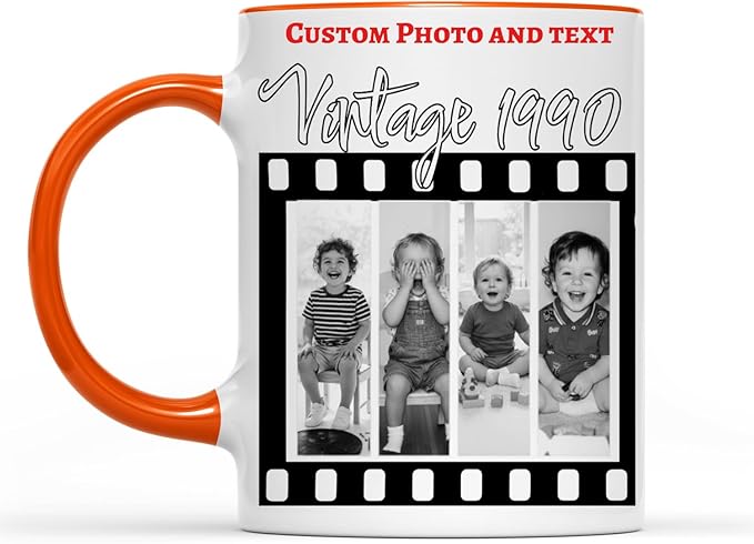 Personalized With Photo Coffee Mug, Custom Picture And Text Ceramic Mug, Customized Gift for Men & Women 11 Oz, 15 Oz Accent Cup