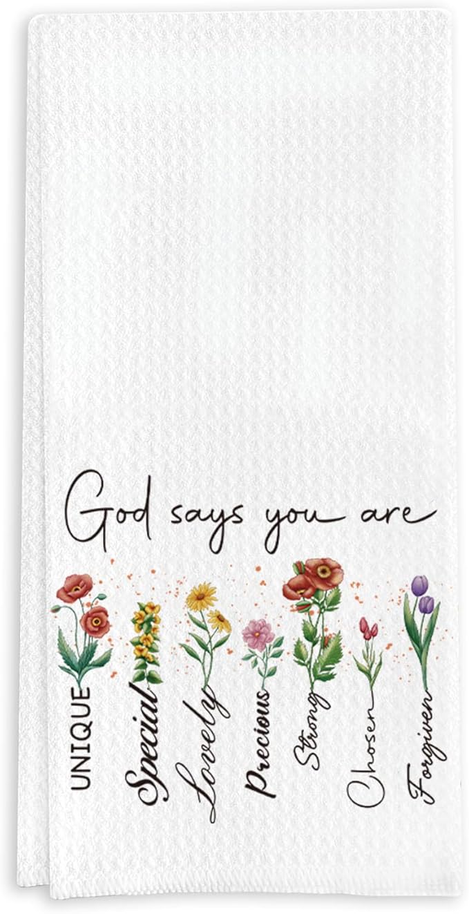 Friendship Tea Towel for Besties, Christian Gifts for Women, Absorbent Quick-Drying Kitchen Towel 16 * 24in