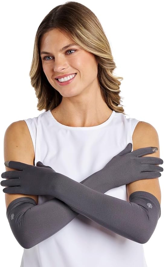 Coolibar Long Full Finger UV Sun Gloves - UPF 50+ Sun Protection - Culebra