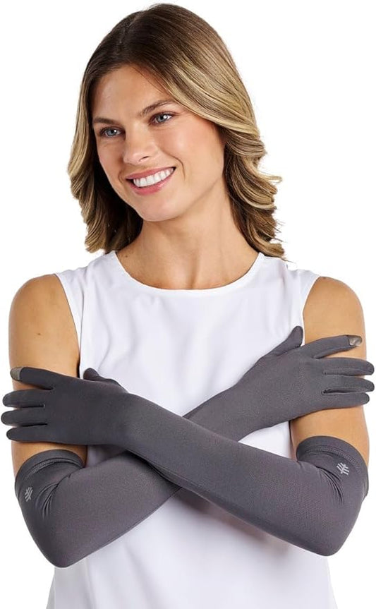Coolibar Long Full Finger UV Sun Gloves - UPF 50+ Sun Protection - Culebra