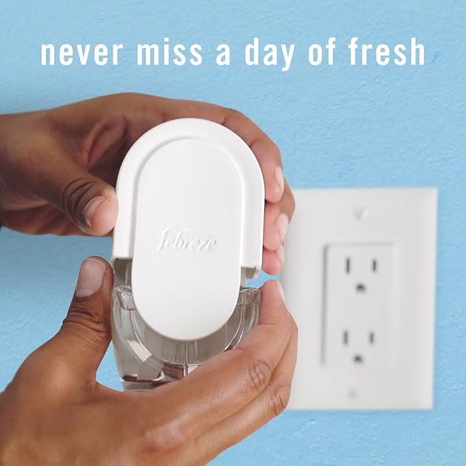 Febreze Plug In Air Freshener Scented Oil Refill Baked Cinnamon Apples, 4ct