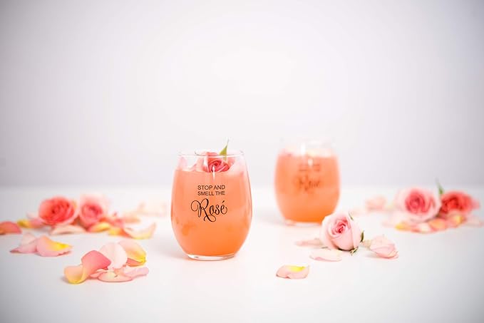 WEDDINGSTAR Personalized Small Stemless Wine Glass 9oz - 132 pack